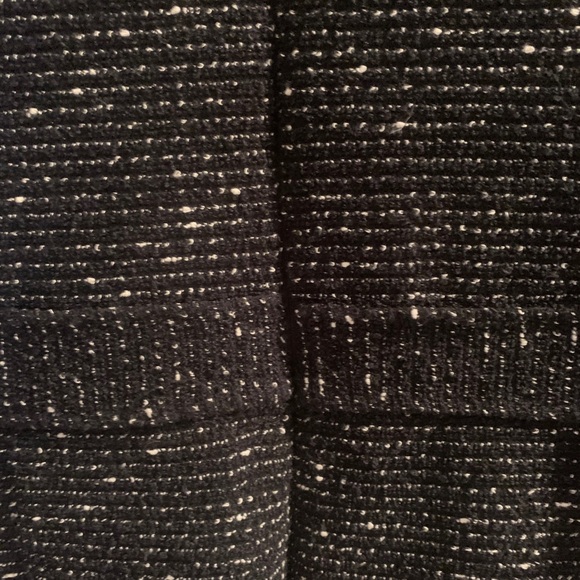 Loft A-line black and white knit weave dress. - Picture 7 of 8